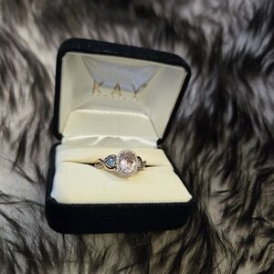 LeVian Pink Morganite and Diamond Ring in Gold